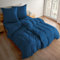 Deconovo Bettdecke Atmungsaktiv Bettwäsche Set Bettdecken Schlafzimmer Umweltfreundlich Bettbezüge 4teilig, 4tlg: 2 x 135 * 200cm + 2 x 80 * 80cm, Marineblau