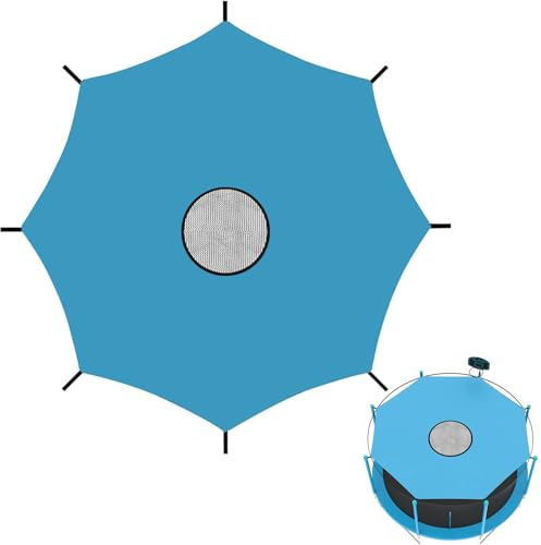 Bâche de protection solaire pour trampoline - 305 cm - Filet de protection solaire pour trampoline - 8 barres - Protection solaire pour trampoline - Protection solaire - Bâche résistante aux UV