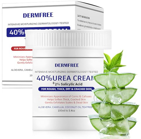 100ml Crema de Urea 40%,Para Pies, Manos y Zonas Rugosas, Enfermería para Callos y Piel Reseca,Nutre Talones Agrietados