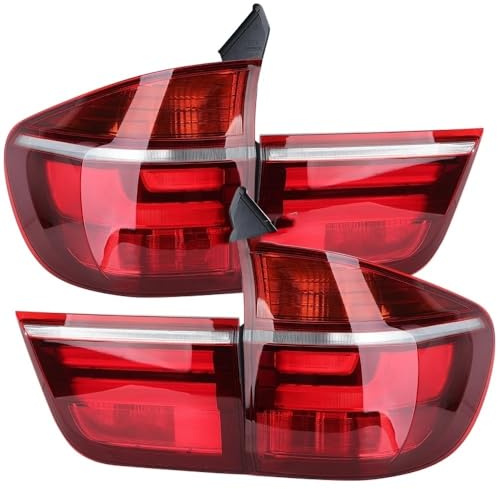 YMYYQW Antinebbia posteriore Luci posteriori per X5 E70 2008-2013 Luci posteriori a LED Luci freno Indicatori di direzione Fendinebbia Accessori per auto