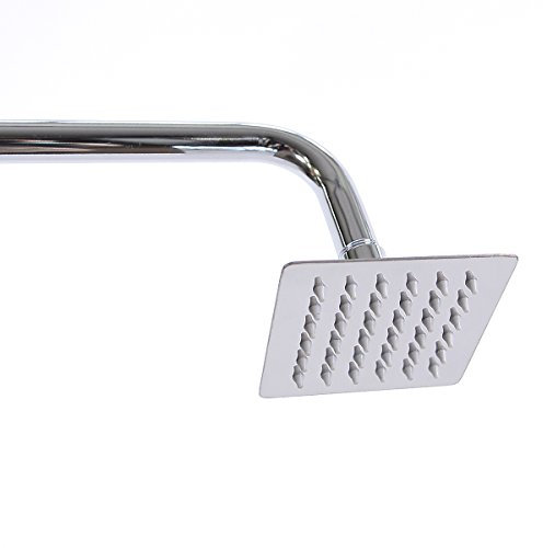 Soffione doccia 10 x 10 cm, con ugelli anticalcare anticalcare (doccetta 022 angolare)