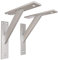 Sossai Regalträger 2er Set FSHR 180x180 mm aus Aluminium – Wandhalterung Regalwinkel für Regalbrett – silber – modernes Design