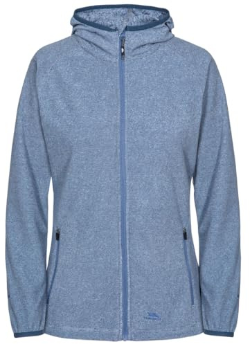 Trespass Womens Hoodie Fleece Jacket Jennings - Brushed Back, Striped Catatonic Microfleece, Full Front Zip, Grown on Hood, Knitted, 100% Polyester