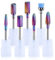 MelodySusie 7x Premium Wolframcarbid Hartmetall Bits Set Professioneller Schleifkörper Schleifkopf Nagelfräser Aufsätze Set für Maniküre Pediküre Nagelpflege, Bunt