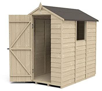 Forest Garden 4LIFE Apex Shed 4x6 | Single Door | 1 Window|25 Year Anti-Rot Guarantee