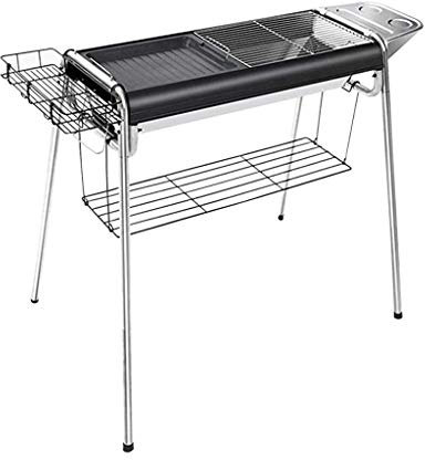 PIAOLING Outdoor Barbecue in Acciaio Inox Selvaggio Carbonio Barbecue casa Pull Griglia a Adatti 3-10 Persone