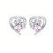 BLEKKI Ohrstecker Silber 925 Pfoten Mit Zirkonia - Echt Silber Ohrringe Für Damen und Mädchen - Katzenpfote Hundepfote - Ohrringe Silber 925 Stecker (rosa)