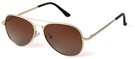 ADEWU Gafas de sol infantiles gafas de sol de piloto unisex gafas retro polarizadas protección UV para niñas niños