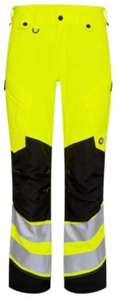 FE Engel Warnschutzhose Unisex Arbeitshose Warngelb/Schwarz Gr. 50