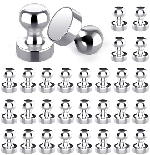 Calamite Potenti Piccole, 30 Pezzi Magneti Neodimio, 12 X 16mm Calamite Frigo Mini per Frigorifero, Lavagna Magnetica, Cucina