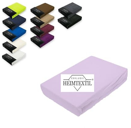 Sábana bajera de rizo ajustable de primera calidad, 120 x 200 cm, color lila