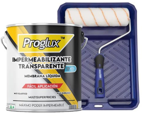 ProGlux Impermeabilizante Transparente 750 ml - Sellador Impermeable Transparente para Revestimiento Impermeable Definitivo - Pintura Impermeabilizante Terrazas Antimoho - Pintura Antihumedad