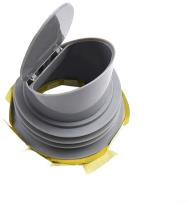 FACAIIO Clapet anti-retour à bride pour toilettes avec clapet anti-refoulement 125 x 125 x 80 mm Joint d'étanchéité en cire