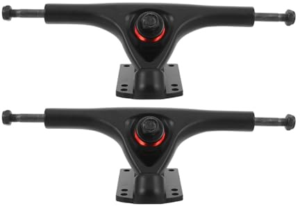 Hohopeti Lot de 2 Set de Trucks de Longboard 7 Pouces en Alliage Aluminium Haute Résistance Kit de Visserie Inclus Absorption des Chocs et Maniabilité Optimisée pour Skateboard Cruiser