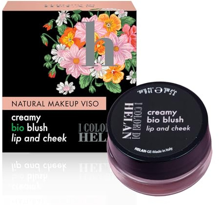 Helan I Colori di Helan – Cream Blush & Lip Balm Bio for Cheeks and Lips, Terracotta, High Coverage Long-Lasting Make Up, Echinacea Extract - Blushers for Cheeks Makeup, Made in Italy, 3,5 ml