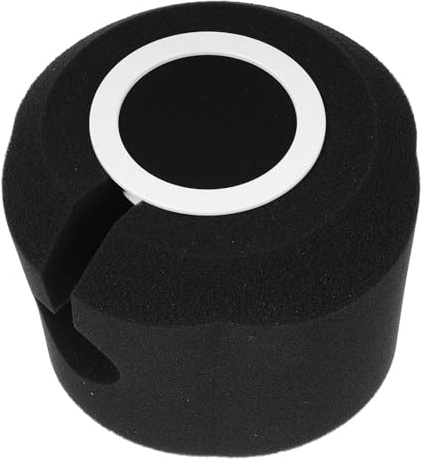 EXAOMBLE Filtro Antiviento y Antipop para Micrófono Pequeño, Esponja Absorbente de Ruido, Protector de Aislamiento Acústico para Grabación, Transmisión y Karaoke, Color Negro, Compacto