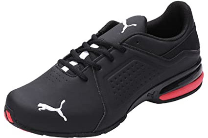 PUMA Herren VIZ Runner Sneaker, Black White, 44.5 EU