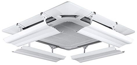 Air Conditioner Deflector for Ceiling Central Air Conditioning Angle Adjustable Prevent The Cold Air From Blowing Straight Lightweight Plastic Easy Installation(One Slice) (60cm)