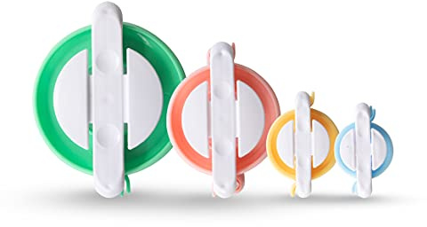 Realm Habico Pom Pom Maker Kit for DIY Pompom Kit Fluff Ball Weaver Maker, Four Sizes (Small to Large), Multi Coloured