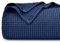 PHF 100% Baumwolle waffledecke Kuschedecke 130x150cm, leicht & atmungsaktiv, perfekt für den Sommer - Oeko-TEX® Zertifiziert - Hotelwäschequalität - Ideal für Sofa Couch Bett, Navy Blau