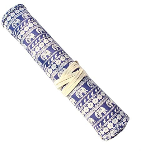 Pinceaux Pinceaux Sac crayon Roll up Toile épaisse Pochette d'enveloppe de Toile 20 Porte-caisse Organisateur Pochette Stockage for artiste Paint Brush Maquillage (Color : D)
