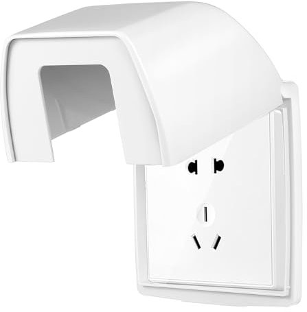 Toddmomy Couvercle De Prise ÉLectrique ÉTanche Pour Salle De Bain, Cache Prise Murale Anti-ÉClaboussures, BoîTier Transparent En Plastique, 12X10X7.5Cm