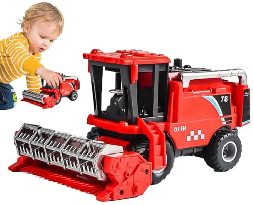 Teknisk lastbilsleksak: Push and Go Truck Simulation Engineering Vehicle | Billeksaker, Simulering Skördetröska, Modellleksak, Lekbilar för barn