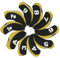 PATIKIL Golf Club Head Cover, 10 Pcs Number Golf Club Irons Covers Neoprene Driver Headcover Golf Lovers Gifts for Men Women, Black/Yellow