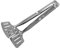 HEMOTON 2 1 Gebratene Fischclips Grillbesteck fischzange grillutensilien Fischspatel bratenzange drehen Griff Fritteuse Flipper Greifer Zange Edelstahl Hot-Dog-Zange Edelstahl 304 Silver