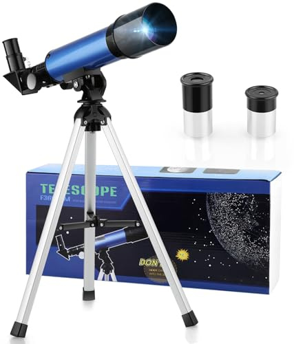 Cowiewie Telescope Beginner Astronomical Telescopes Children's 360/50mm High-Definition Outdoor Telescopes Portable Refracting Viewfinder