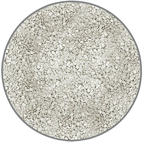 ICA Grava para Acuario Blanca Satinada (1,5 mm) – Sustrato Decorativo para Peces y Plantas – Grava Inocua para Acuarios de Agua Dulce – 2 Kg
