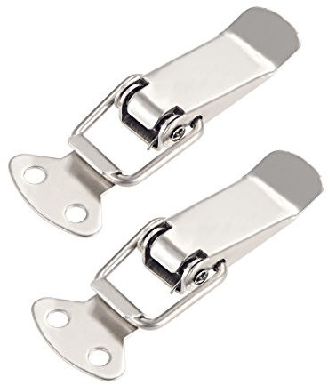 sourcing map Fer Ressort Chargé Basculer Loquet Capture Pince Moraillon 2pc, 72mm Long Total