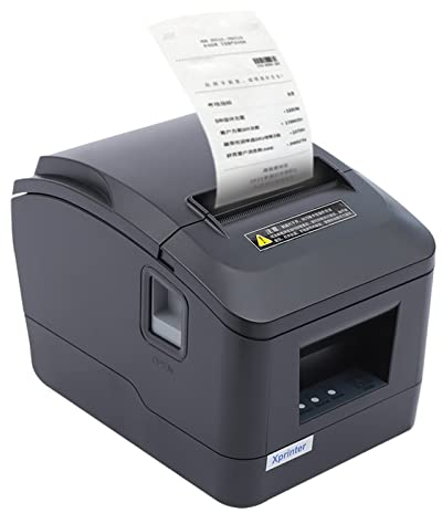 SHZICMY Thermodrucker Mini Kassendrucker USB Thermo Bondrucker 80mm Etikettendrucker Quittungsdrucker, Unterstützt Windows-Software, die auf ESC/POS Befehlen Basiert