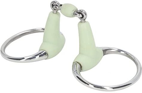 Horse Trense, Edelstahl Rollenring Pferde Trense, Mundgebiss Zaumzueg Pferdegeschirr Pferdetrense Roller Garden Zucht Maul Gebiss für 125 mm Pferdemaul