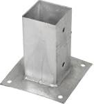 Sud Bois - Soporte para pie de poste de madera cuadrada (7 x 7 cm, galvanizado)