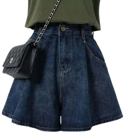 Pantalones Cortos Mujer Jeans De Verano Cintura Alta Shorts Vaquero Bolsillo Vintage Bermudas Pantalones cortos Mujer Playa Pantalones