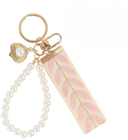 Porte-clés Femme Perles – Accessoire avec Carte de Vœux, Bracelet Porte-clés, Cadeau pour Maman, Sœur, Amie