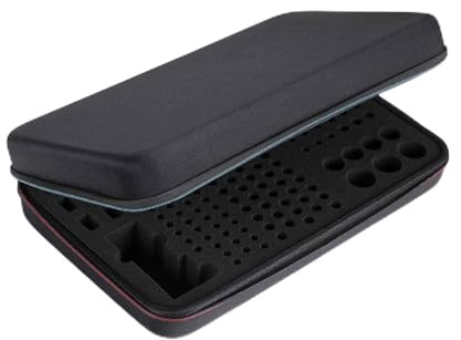 Borsa organizer per batterie: guscio rigido in EVA, contenitore tascabile di grandi dimensioni, pacchetto nero con cerniera, deposito cellulare multidimensione, stazione di smistamento durevole,