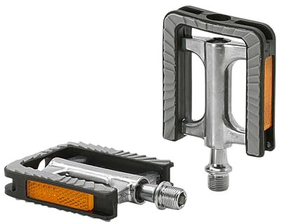 P4B | Anti-Rutsch Trekkingpedale | Fahrrad Pedale mit Reflektoren | CroMo-Achse CNC gefräst | Sehr hochwertige Lagerung