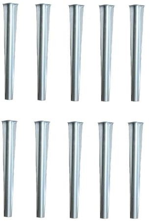 Set di 10 Ancoraggio a terra in metallo 25cm x 3cm per la Palizzate di plastica | Bordura giardino | Bordatura per prato | Bordatura da giardino |