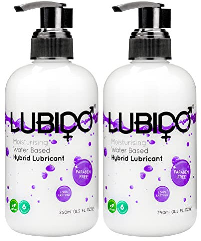 Lubido Hybrid lubricante en gel cremoso hidratante sin parabenos - 250ml (Paquete de 2)
