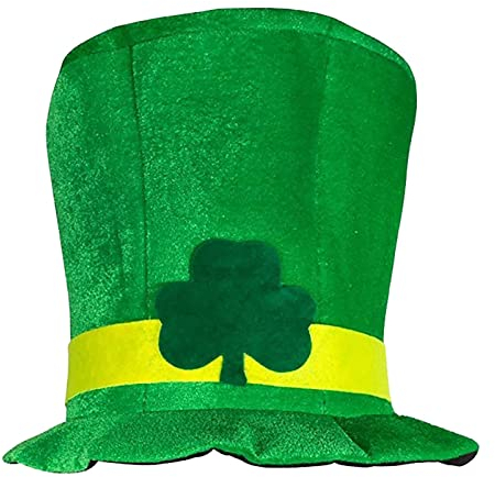 boseucn St. Patricks Day Hut Damen Herren, Grüner Unisex Hut St Patrick's Day Hut ST Patricks Day Accessoire Kleeblatthut Faschingshut Green Velvet Top Hat ST Patricks Irland Zylinderhut Party Day