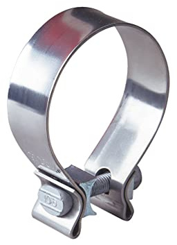 Exhaust Clamp, Butt Joint Band Clamp Sleeve Coupler Stainless Steel for Exhaust Pipes, Mufflers and Catalytic Converters (1, 3.0 inch)