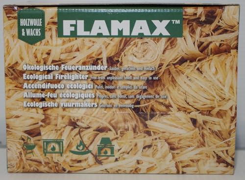Accendifuoco vari per un facile e veloce avvio del fuoco in stufe, caminetti, barbecue, bracieri, ecc... (Flamax 32 riccioli di legno)