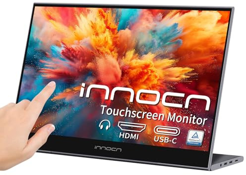 INNOCN - visualización táctil portátil de 15.6 pulgadas | 1080P | HDMI, USB C HDMI | para MacBook, Windows, Tablets, Android, cromado, PS4, Switch, Mini PC | 400Nits | 100% sRGB