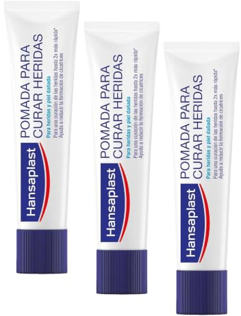 Hansaplast Pomada para Curar Heridas, crema cicatrizante sin fragancia, pomada para heridas y piel dañada que reduce el riesgo de cicatrices, 1 x 20 g (Paquete de 3)