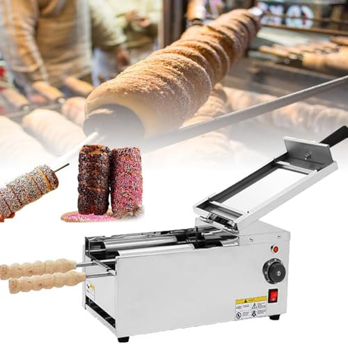 YYLHJW Forno per Torte a Camino Commerciale FfiMe, Macchina a rulli elettrica per Cake Pop da 1500 W con Rullo da 2 Pezzi, Tostapane per Forno a Rotoli