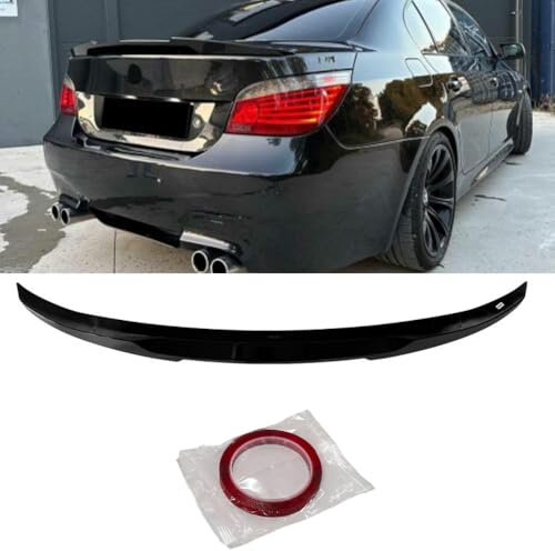 Para BMW Serie 5 E60 M4 Style 2004-2010 Alerón trasero negro brillante AutoVision