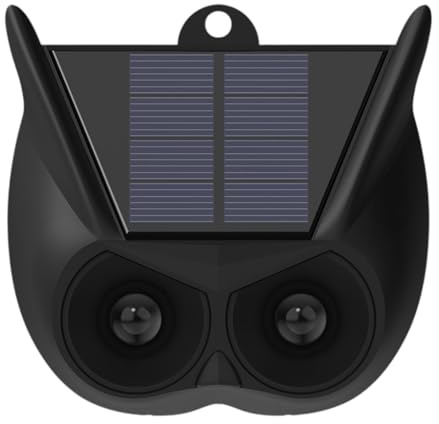 Milageto Solar de Animales Nocturno con luz Intermitente para Granjas, porches, Jardines, Villas y Casas. de Palomas y Cuervos.