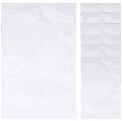 DIYEAH Sobres Adhesivos Transparentes para Etiquetas de Envío Tamaño 120X180 MM Bolsa Autoadhesiva Blanca para Listas de Empaque 100 Unidades Funda Resistente para Embalaje y Envío